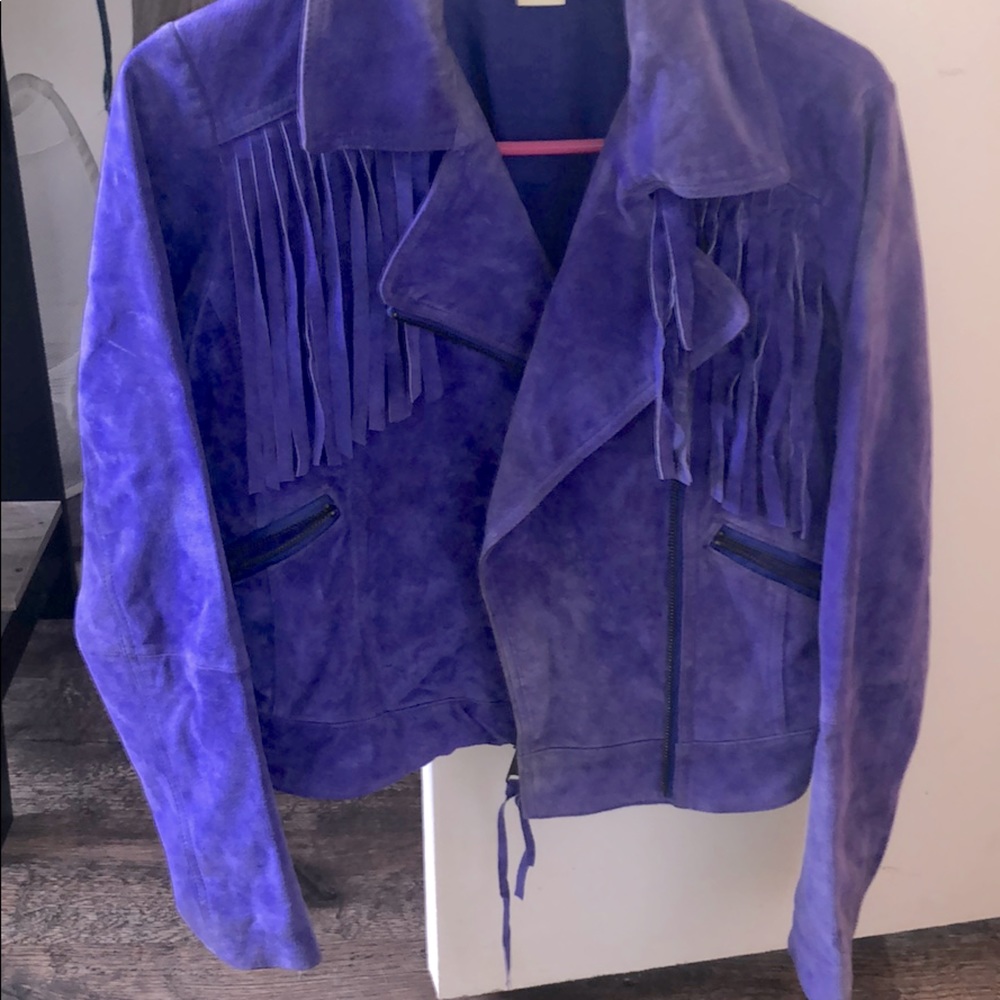 Free people fringe suede jacket